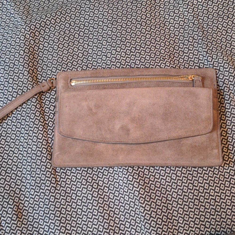 Anthropologie | Miss Aldridge suede wristlet